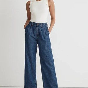 MADEWELL HARLOW WIDE BAGGY STRAIGHT JEANS TROUSER FAIRSON NWOT 30 w
